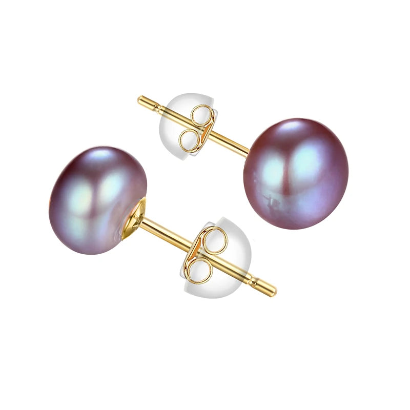 Aurelie™ Real Freshwater Pearl Stud Earrings