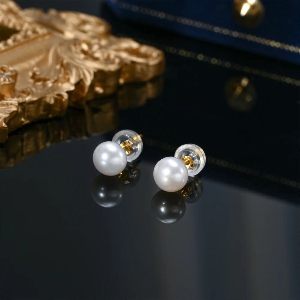 Aurelie™ Real Freshwater Pearl Stud Earrings