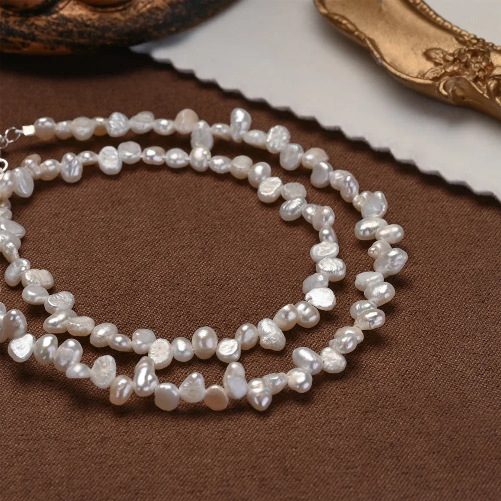 Aurelie™ Delicate Baroque Pearl Collar Necklace