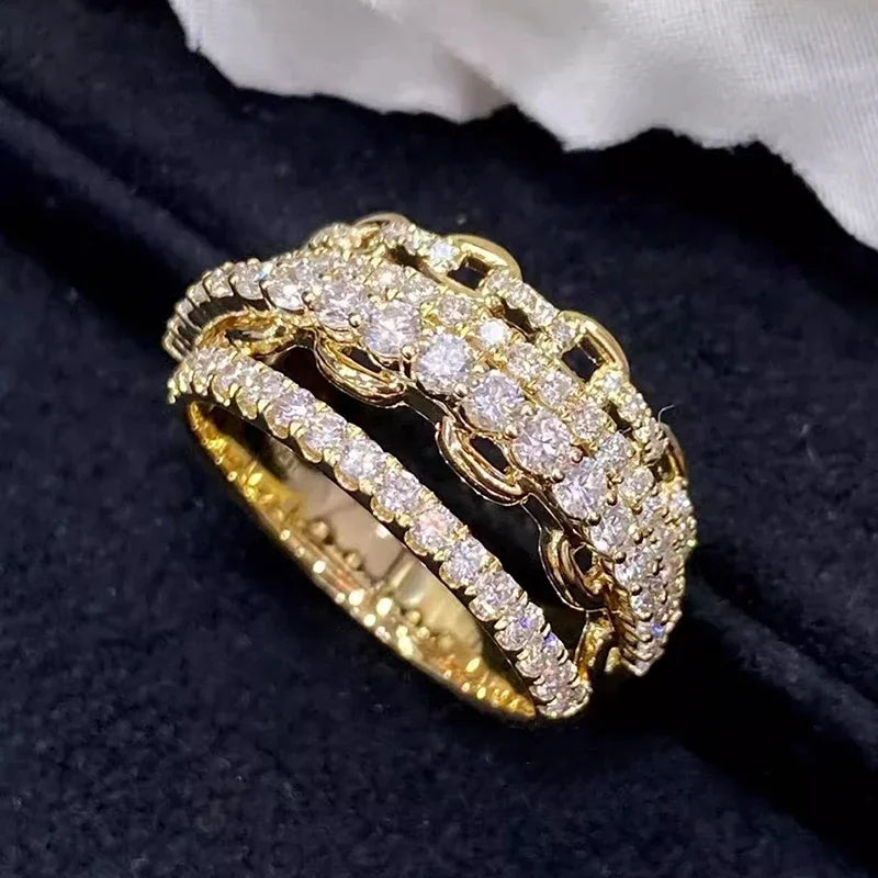 Aurelie™ Multi-Layer CZ Ring