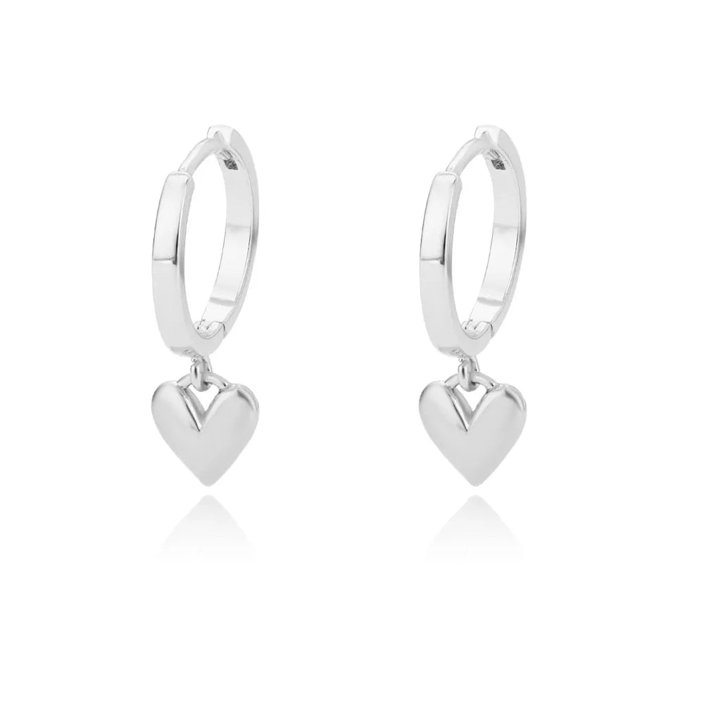 Aurelie™ Romantic Heart Earrings – Gold Finish Stainless Steel
