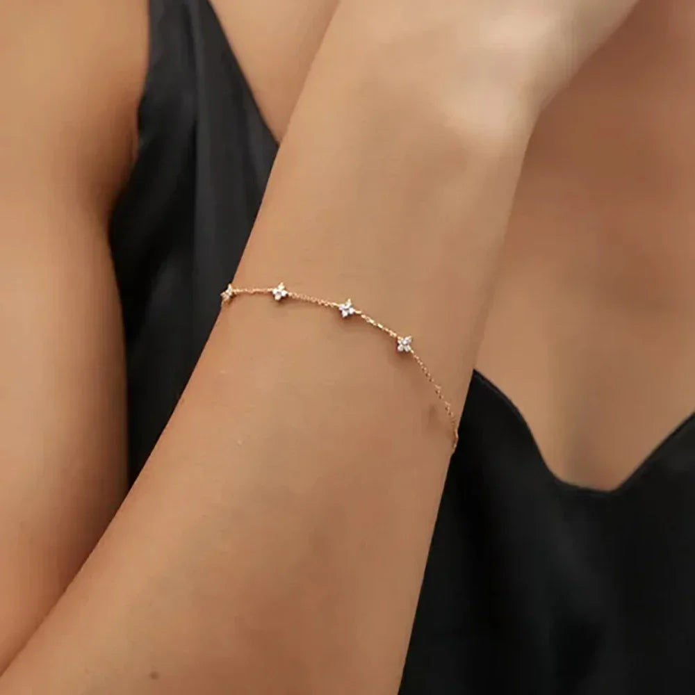 Aurelie™ Silver Luxe Four-Leaf Necklace